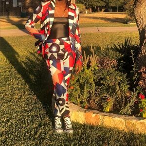 Geometric Patterned Women's Jumpsuit